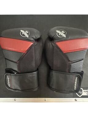 Hayabusa Tokushu Boxing Gloves 14oz Black Red Training Sparring Premium Gear